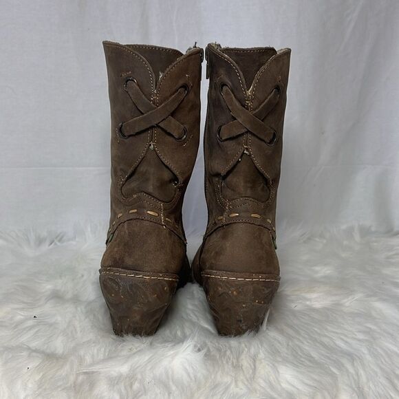 El Naturalista Rustic Brown Ankle Booties size 40 - Picture 3 of 8